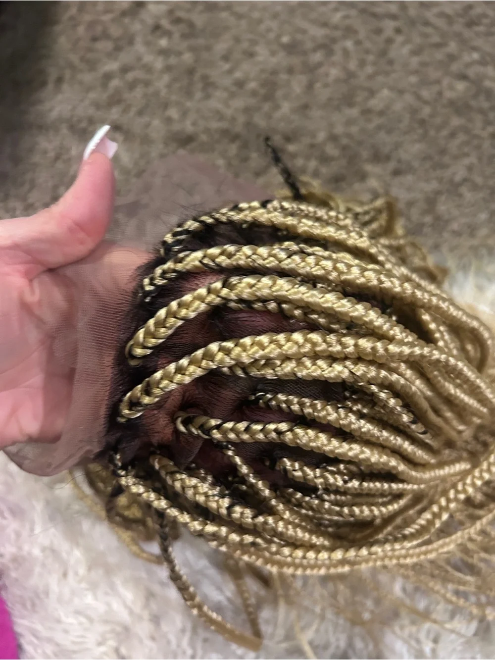 25 inch braid lace wig
